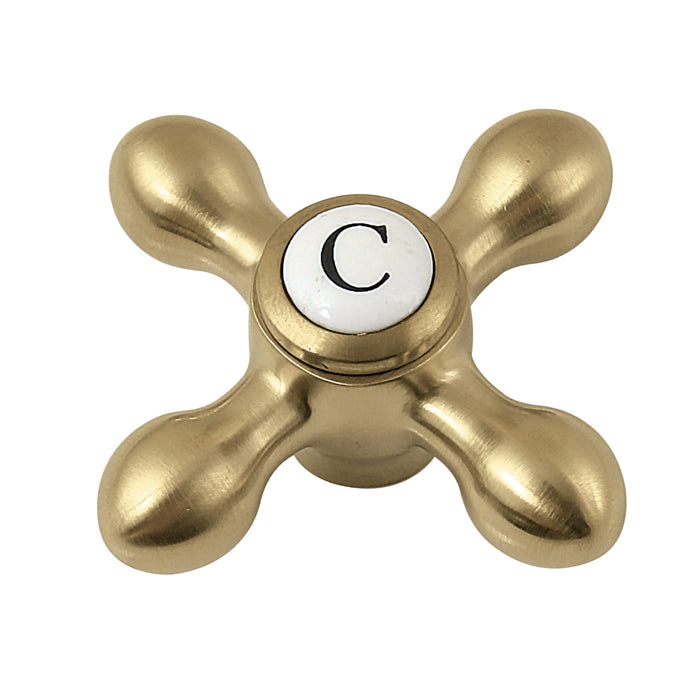 Kingston CCMX7CSC Brass Cross Handle (Cold Side), Brushed Brass