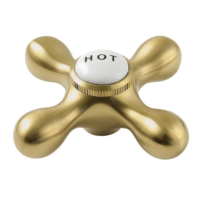 Kingston Vintage CCMX7H Brass Cross Handle (Hot Side), Brushed Brass