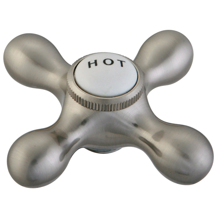 Kingston Vintage CCMX8H Brass Cross Handle (Hot Side), Brushed Nickel