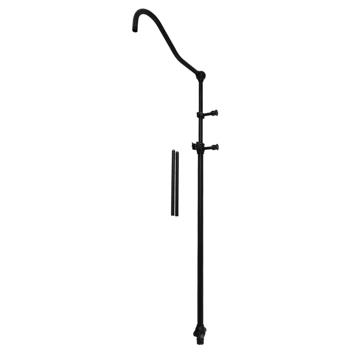 Kingston Heirloom CCR6170 - Vintage 60-Inch Add-On Shower with 17-Inch Shower Arm, Matte Black