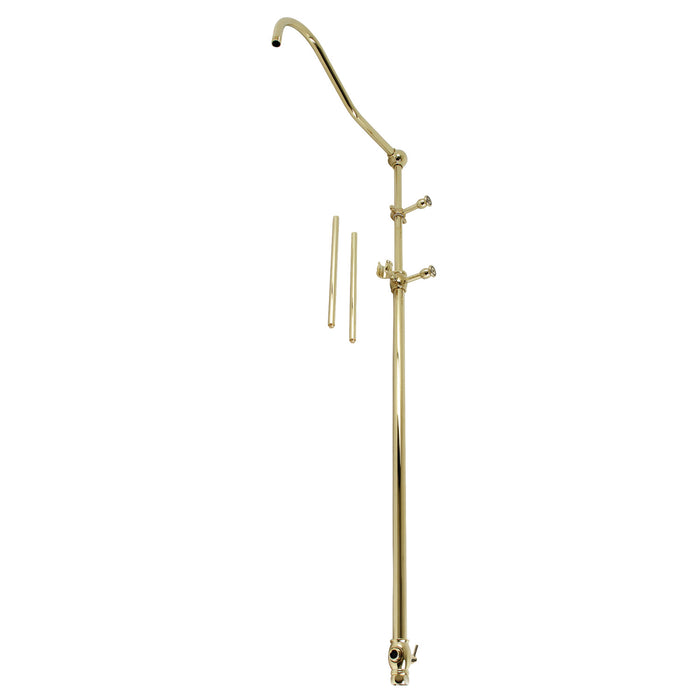 Vintage CCR6172 60-Inch Add-On Shower with 17-Inch Shower Arm, Polished Brass