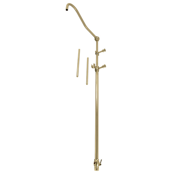Vintage CCR6177 60-Inch Add-On Shower with 17-Inch Shower Arm, Brushed Brass
