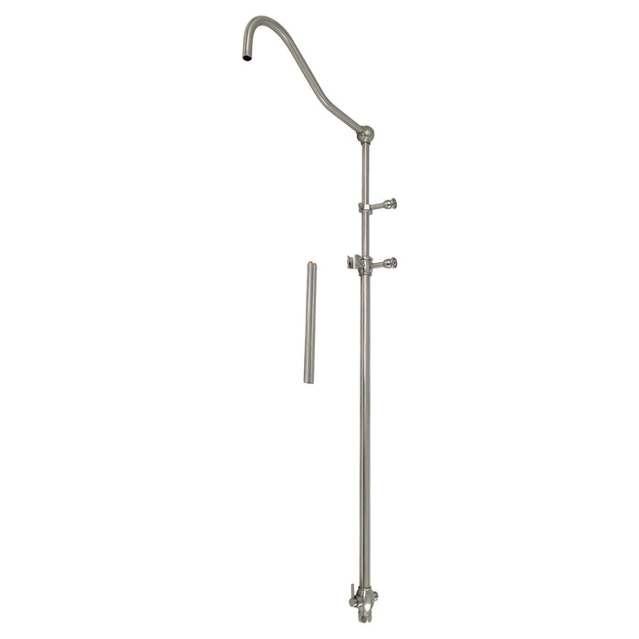 Kingston Heirloom CCR6178 - Vintage 60-Inch Add-On Shower with 17-Inch Shower Arm, Brushed Nickel