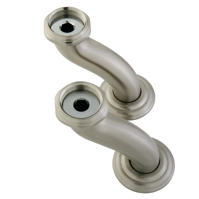 Kingston Vintage CCU408 S-Shape Swivel Elbows for Deck Mount Tub Faucet (CC409T8 Series), Brushed Nickel