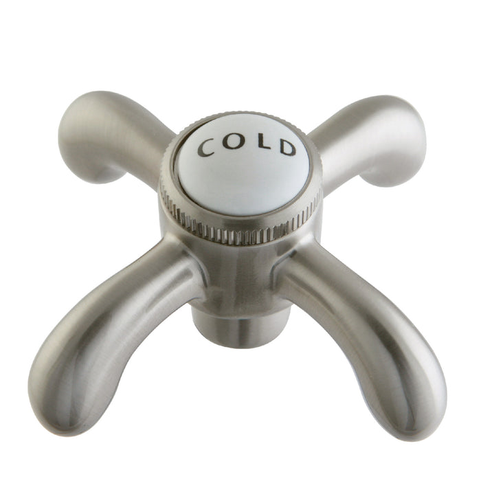 Kingston Heritage CCVX8C Brass Cross Handle (Cold Side), Brushed Nickel