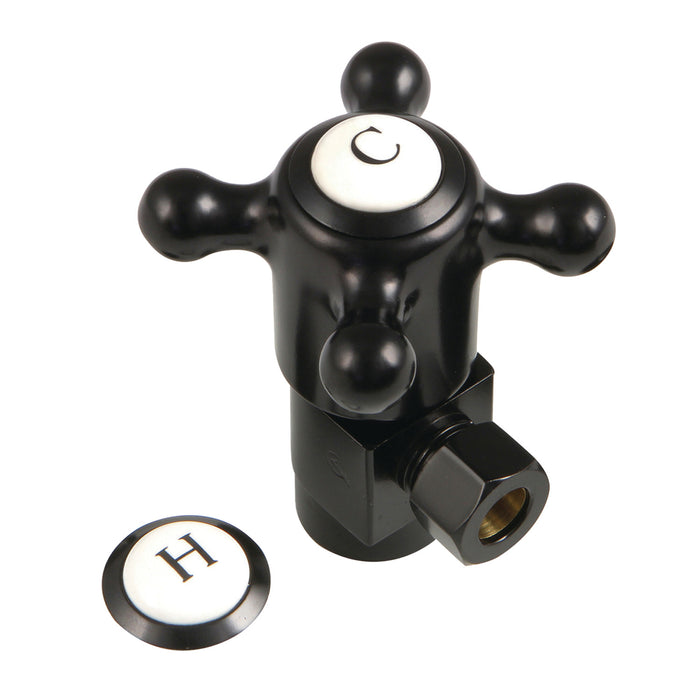 Kingston Heirloom CD43300BX - Heritage 1/2-Inch FIP x 3/8-Inch O.D. Anti-Seize Deluxe Quarter-Turn Ceramic Hardisc Cartridge Angle Stop, Matte Black