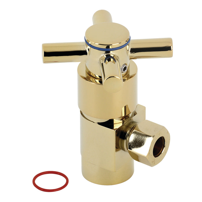 Kingston Sona CD43302DX - Concord 1/2-Inch FIP x 3/8-Inch O.D. Anti-Seize Deluxe Quarter-Turn Ceramic Hardisc Cartridge Angle Stop, Polished Brass