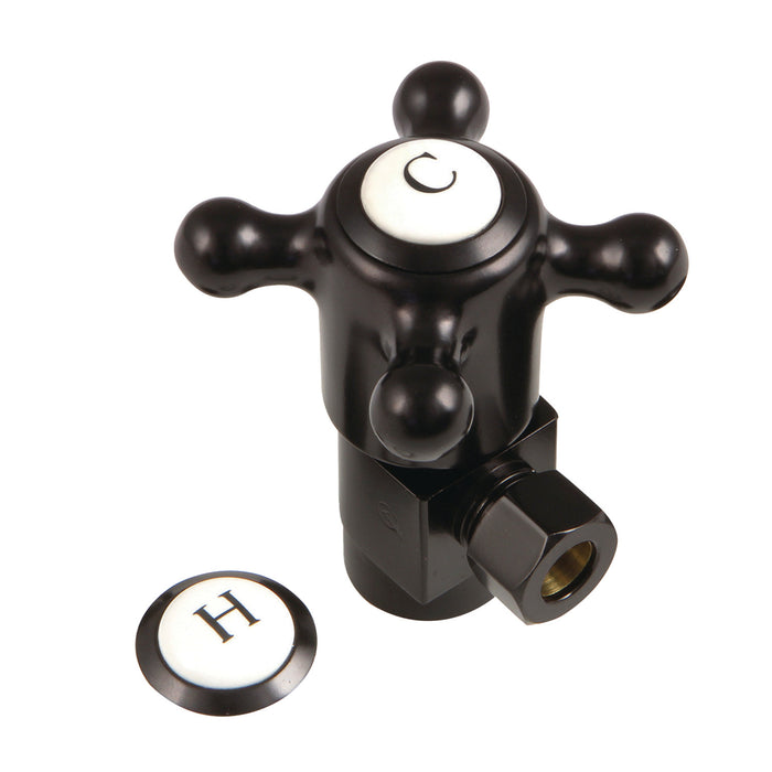 Kingston Heirloom CD43305BX - Heritage 1/2-Inch FIP x 3/8-Inch O.D. Anti-Seize Deluxe Quarter-Turn Ceramic Hardisc Cartridge Angle Stop, Oil Rubbed Bronze