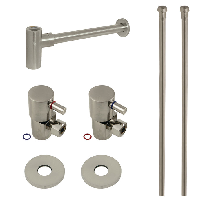 Trimscape CD43308DLLKB30 Modern Plumbing Sink Trim Kit with Bottle Trap, Brushed Nickel