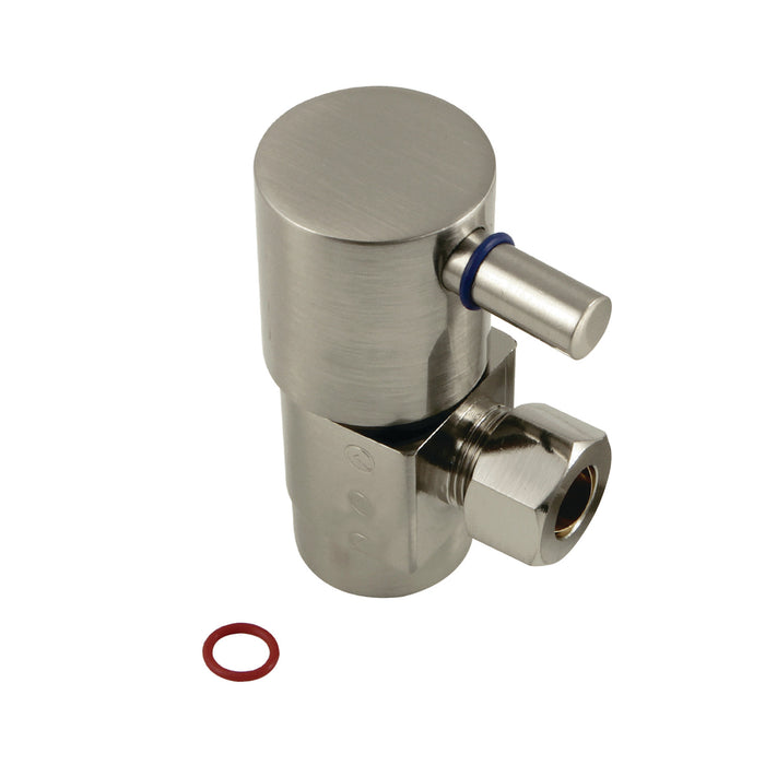 Kingston Sona CD43308DL - Concord 1/2-Inch FIP x 3/8-Inch O.D. Anti-Seize Deluxe Quarter-Turn Ceramic Hardisc Cartridge Angle Stop, Brushed Nickel