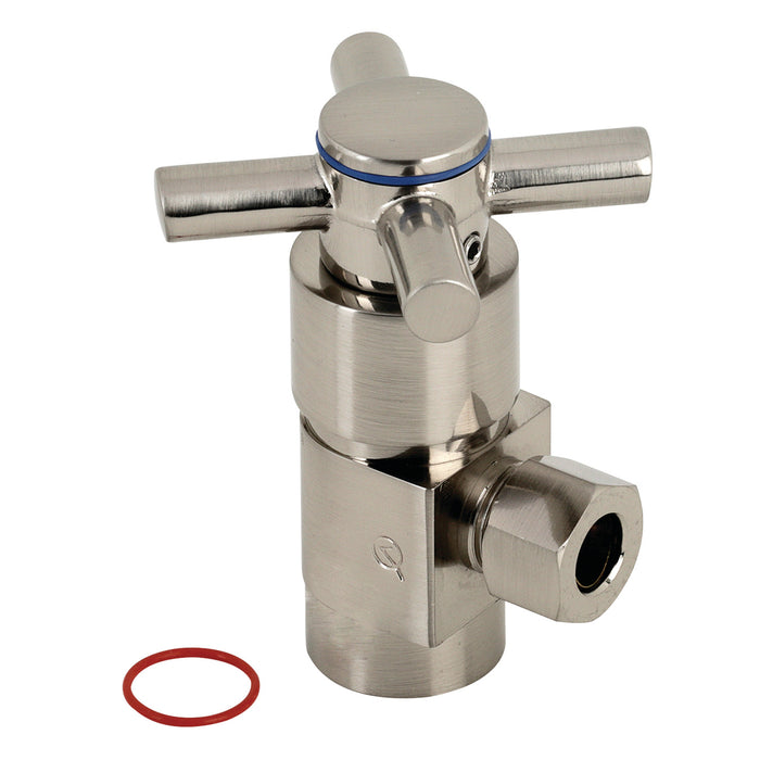 Kingston Sona CD43308DX - Concord 1/2-Inch FIP x 3/8-Inch O.D. Anti-Seize Deluxe Quarter-Turn Ceramic Hardisc Cartridge Angle Stop, Brushed Nickel
