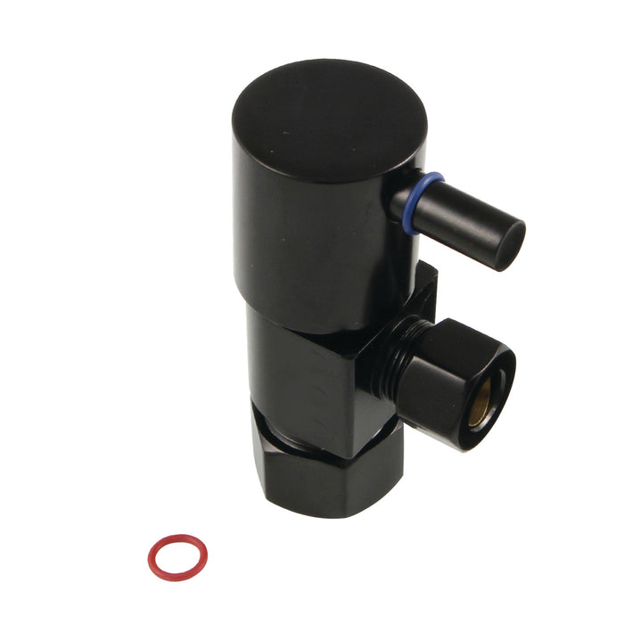 Kingston Sona CD53300DL - Concord 5/8-Inch O.D. Comp x 3/8-Inch O.D. Comp Anti-Seize Deluxe Quarter-Turn Ceramic Hardisc Cartridge Angle Stop, Matte Black