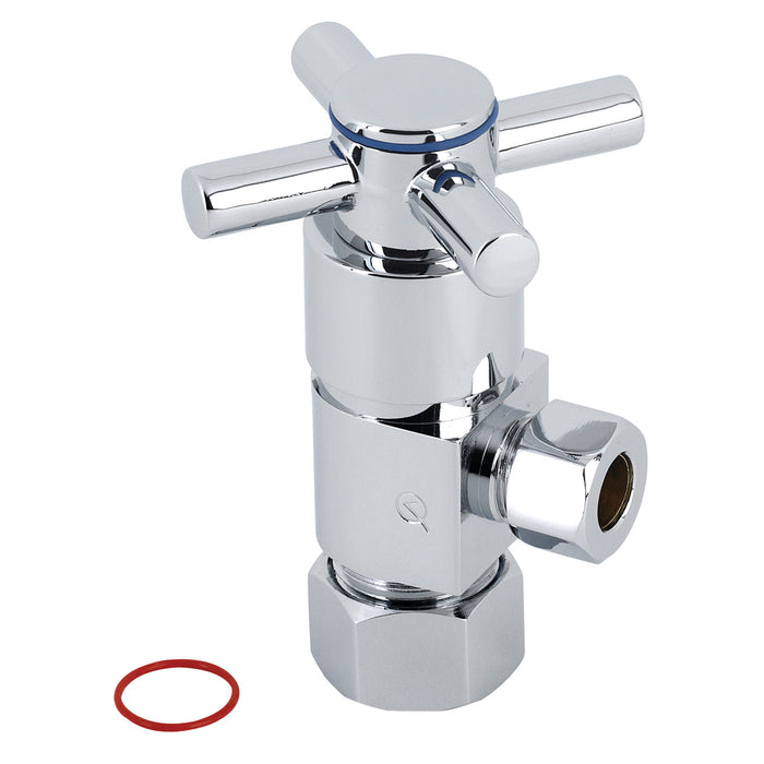 Kingston Sona CD53301DX - Concord 5/8-Inch O.D. Comp x 3/8-Inch O.D. Comp Anti-Seize Deluxe Quarter-Turn Ceramic Hardisc Cartridge Angle Stop, Polished Chrome