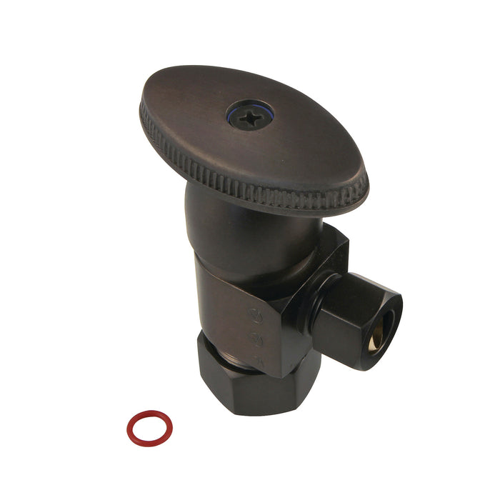 Kingston Americana CD53305VA 5/8-Inch O.D. Comp x 3/8-Inch O.D. Comp Anti-Seize Deluxe Quarter-Turn Ceramic Hardisc Cartridge Angle Stop, Oil Rubbed Bronze