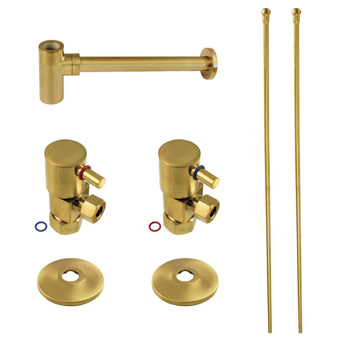 Trimscape CD53307DLLKB30 Modern Plumbing Supply Kit Combo, Brushed Brass