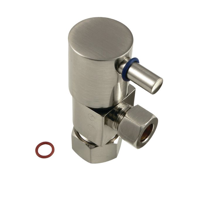 Kingston Sona CD53308DL - Concord 5/8-Inch O.D. Comp x 3/8-Inch O.D. Comp Anti-Seize Deluxe Quarter-Turn Ceramic Hardisc Cartridge Angle Stop, Brushed Nickel