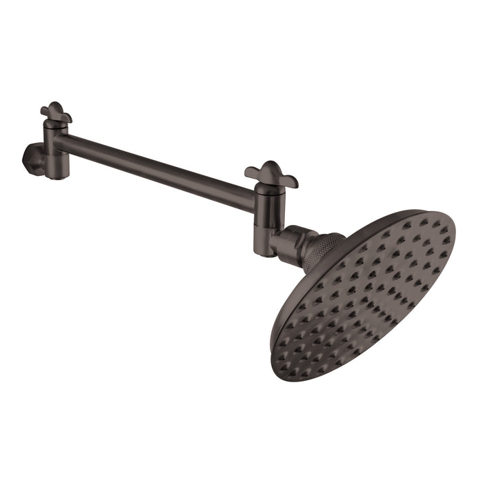 Kingston Heirloom CK135K5 - Victorian 5-1/4-Inch Round Raindrop Brass Shower Head with 10-Inch High-Low Adjustable Shower Arm, Oil Rubbed Bronze