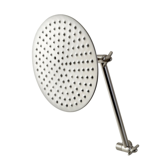 Kingston Heirloom CK136K8 - Victorian 7-3/4-Inch Round Raindrop Brass Shower Head with 10-Inch High-Low Adjustable Shower Arm, Brushed Nickel