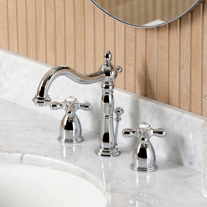 Edwardian CKVPB3622M81 36-Inch Carrara Marble Console Sink Set with Widespread Bathroom Faucet and Plumbing Trim Kit (8-Inch, 3-Hole), Carrara Marble White/Polished Chrome