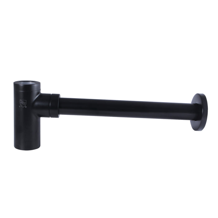 Kingston Trimscape DD8100 1-1/4 Inch O.D. Brass Round Bottle Trap, Matte Black
