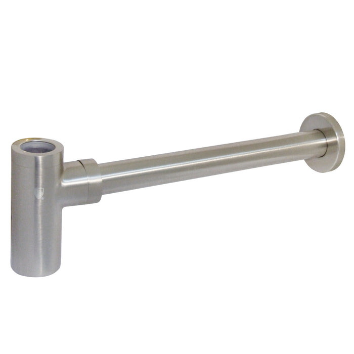 Kingston Trimscape DD8108 1-1/4 Inch O.D. Brass Round Bottle Trap, Brushed Nickel