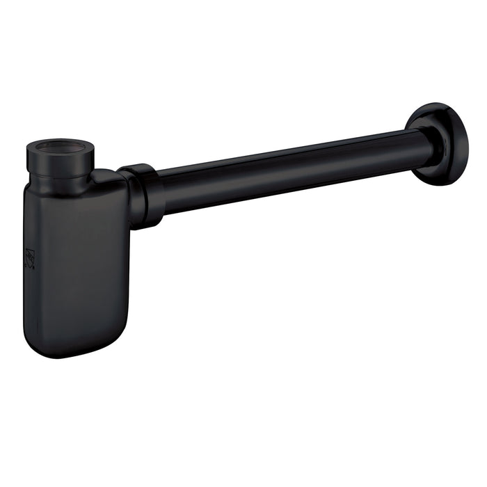 Kingston Trimscape DD8400 1-1/4 Inch O.D. Brass Oval Bottle Trap, Matte Black