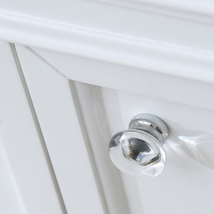 Kingston Derby DE60CW01PW - 60 in. x 22 in. Bathroom Vanity Marble Top and White Basin, White