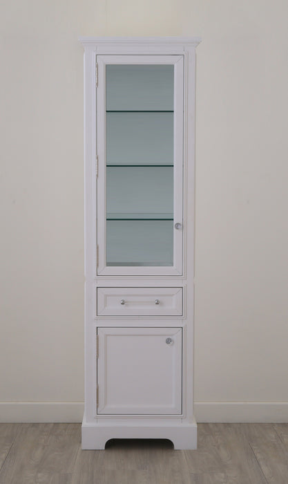 Kingston Derby DERBY-LC-W - 21 in. x 17 in. Linen Cabinet Freestanding, Pure White