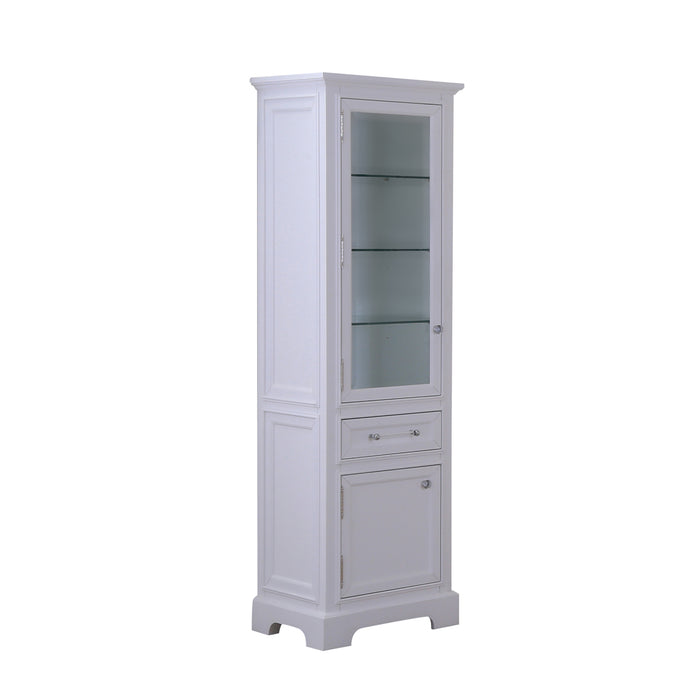 Kingston Derby DERBY-LC-W - 21 in. x 17 in. Linen Cabinet Freestanding, Pure White