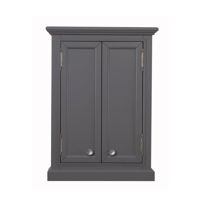 Kingston Derby DERBY-TT-G - 24 in. x 8 in. Toilet Topper Bathroom Storage, Cashmere Grey