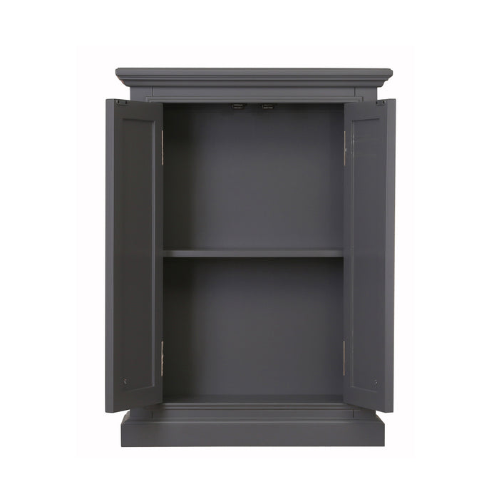 Kingston Derby DERBY-TT-G - 24 in. x 8 in. Toilet Topper Bathroom Storage, Cashmere Grey