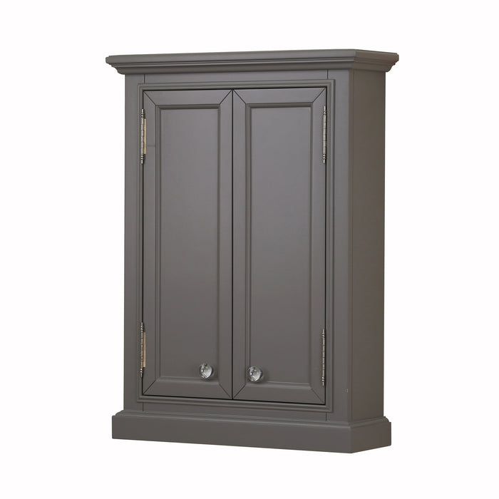 Kingston Derby DERBY-TT-G - 24 in. x 8 in. Toilet Topper Bathroom Storage, Cashmere Grey