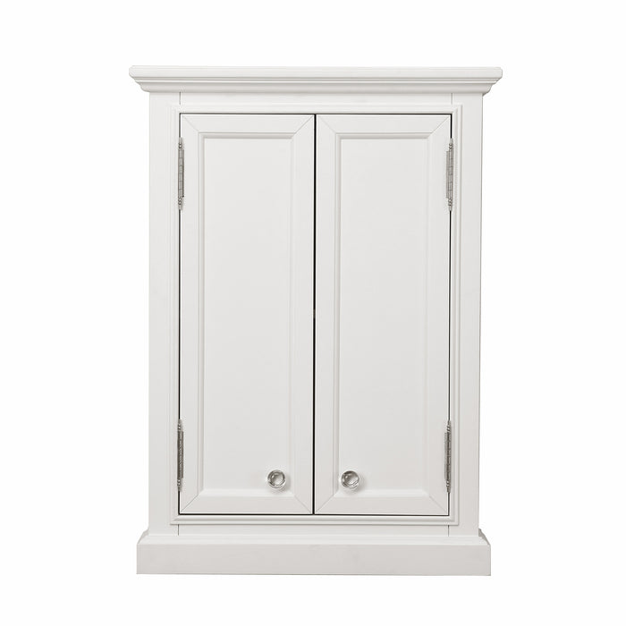 Kingston Derby DERBY-TT-W - 24 in. x 8 in. Toilet Topper Bathroom Storage, Pure White