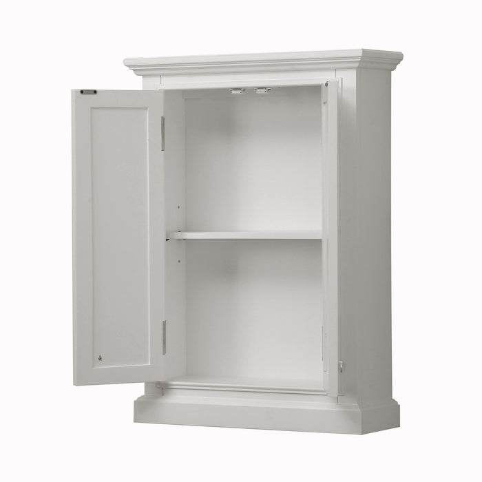 Kingston Derby DERBY-TT-W - 24 in. x 8 in. Toilet Topper Bathroom Storage, Pure White