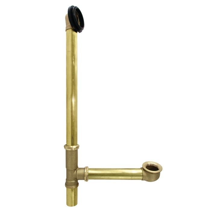 Kingston DLL18 18-Inch Tube for Tub Overflow Drain With Gasket, Rough