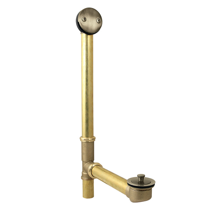 Made To Match DLL3163 21-Inch Brass Lift and Turn Tub Waste and Overflow, Antique Brass