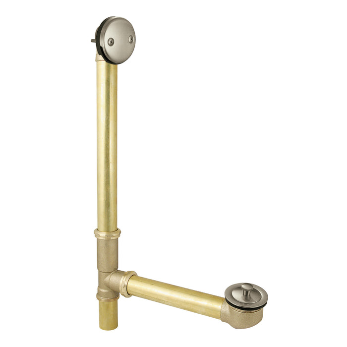 Kingston Heirloom DLL3168 - Made To Match 21-Inch Brass Lift and Turn Tub Waste and Overflow, Brushed Nickel