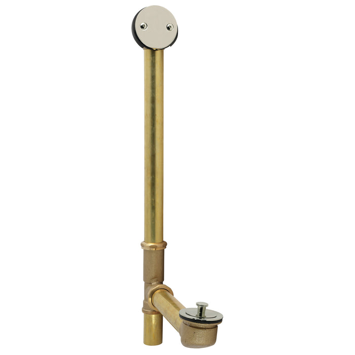 Kingston Made To Match DLL3186 23-Inch Brass Lift and Turn Tub Waste and Overflow, Polished Nickel