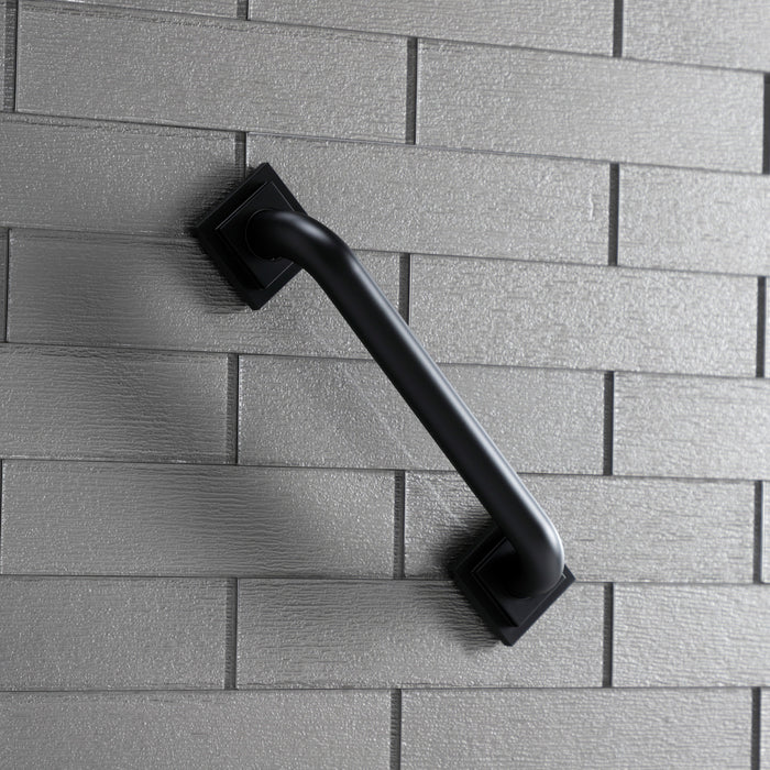 Kingston Sona DR614120 - Claremont 12-Inch x 1-1/4-Inch O.D. Brass Decorative Grab Bar, Matte Black