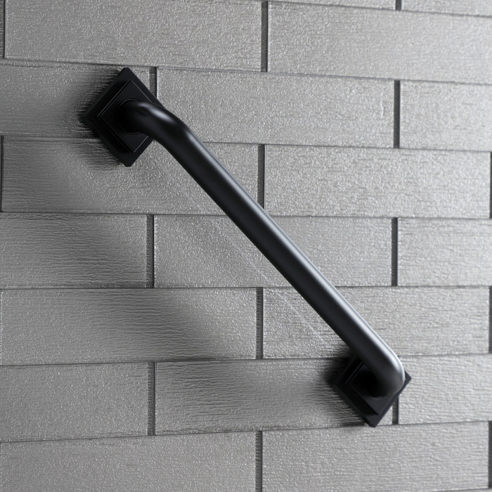 Kingston Sona DR614160 - Claremont 16-Inch x 1-1/4-Inch O.D. Brass Decorative Grab Bar, Matte Black