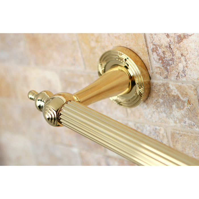 Kingston Sona DR710122 - Templeton 12-Inch x 1-Inch O.D. Brass Decorative Grab Bar, Polished Brass