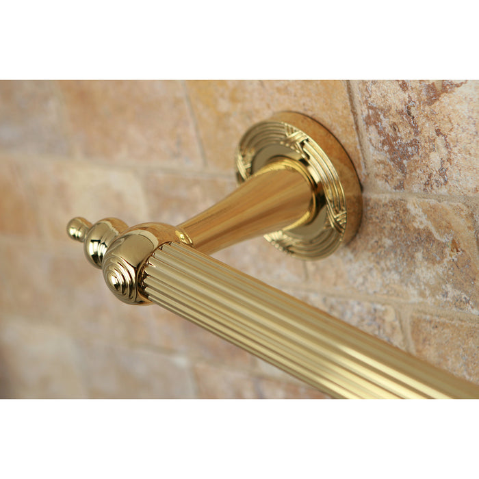 Kingston Sona DR710122 - Templeton 12-Inch x 1-Inch O.D. Brass Decorative Grab Bar, Polished Brass