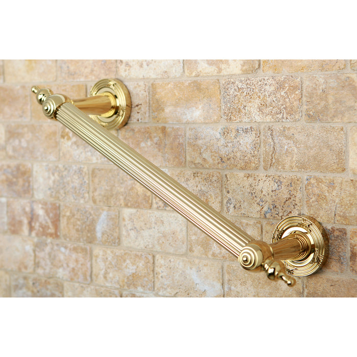 Kingston Sona DR710122 - Templeton 12-Inch x 1-Inch O.D. Brass Decorative Grab Bar, Polished Brass