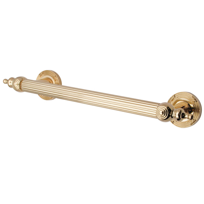 Kingston Sona DR710122 - Templeton 12-Inch x 1-Inch O.D. Brass Decorative Grab Bar, Polished Brass