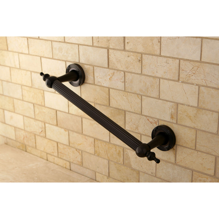 Kingston Sona DR710125 - Templeton 12-Inch x 1-Inch O.D. Brass Decorative Grab Bar, Oil Rubbed Bronze