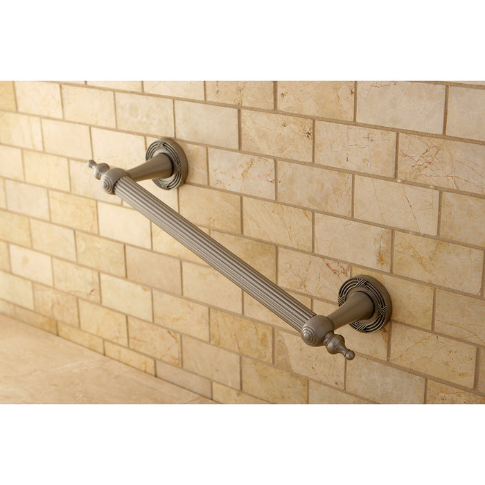Kingston Sona DR710128 - Templeton 12-Inch x 1-Inch O.D. Brass Decorative Grab Bar, Brushed Nickel