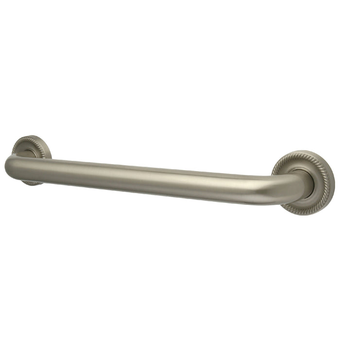 Kingston Heirloom DR914168 - Camelon 16-Inch x 1-1/4-Inch O.D. Brass Decorative Grab Bar, Brushed Nickel
