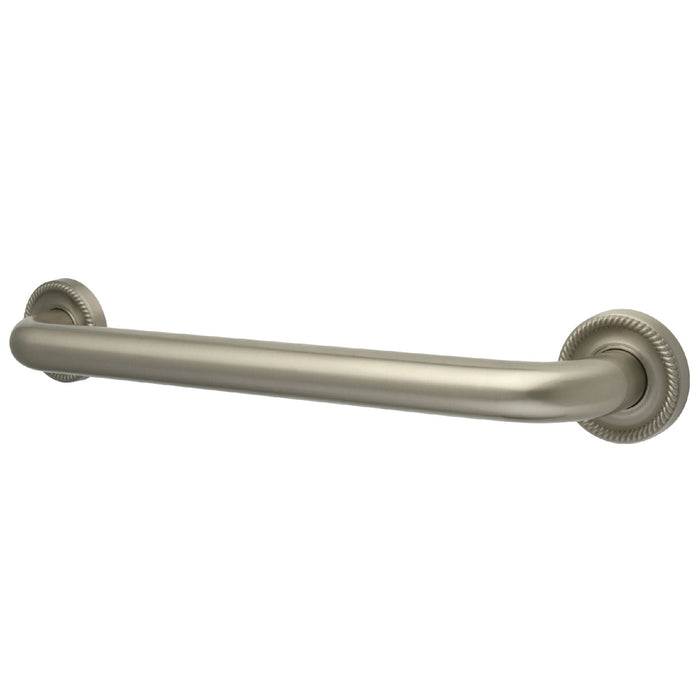 Kingston Heirloom DR914188 - Camelon 18-Inch x 1-1/4-Inch O.D. Brass Decorative Grab Bar, Brushed Nickel
