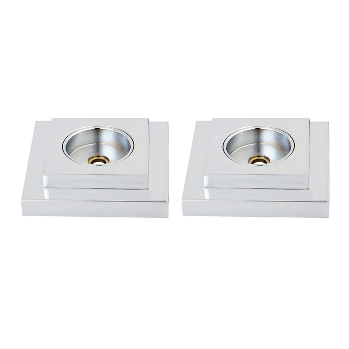 Kingston Sona DRF614121 - Claremont 1-1/4-Inch Brass Grab Bar Flange (1 Pair), Polished Chrome