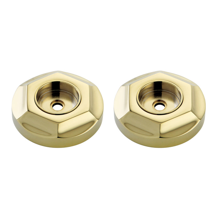 Kingston Tulare DRF714122 - Metropolitan 1-1/4-Inch Brass Grab Bar Flange (1 Pair), Polished Brass